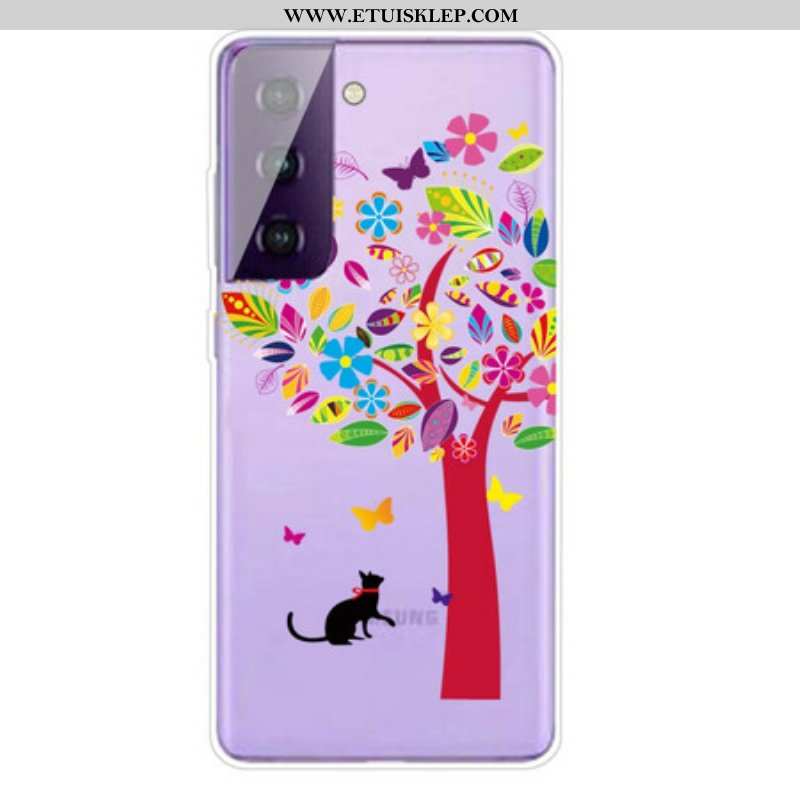 Etui do Samsung Galaxy S21 5G Kot Pod Drzewem